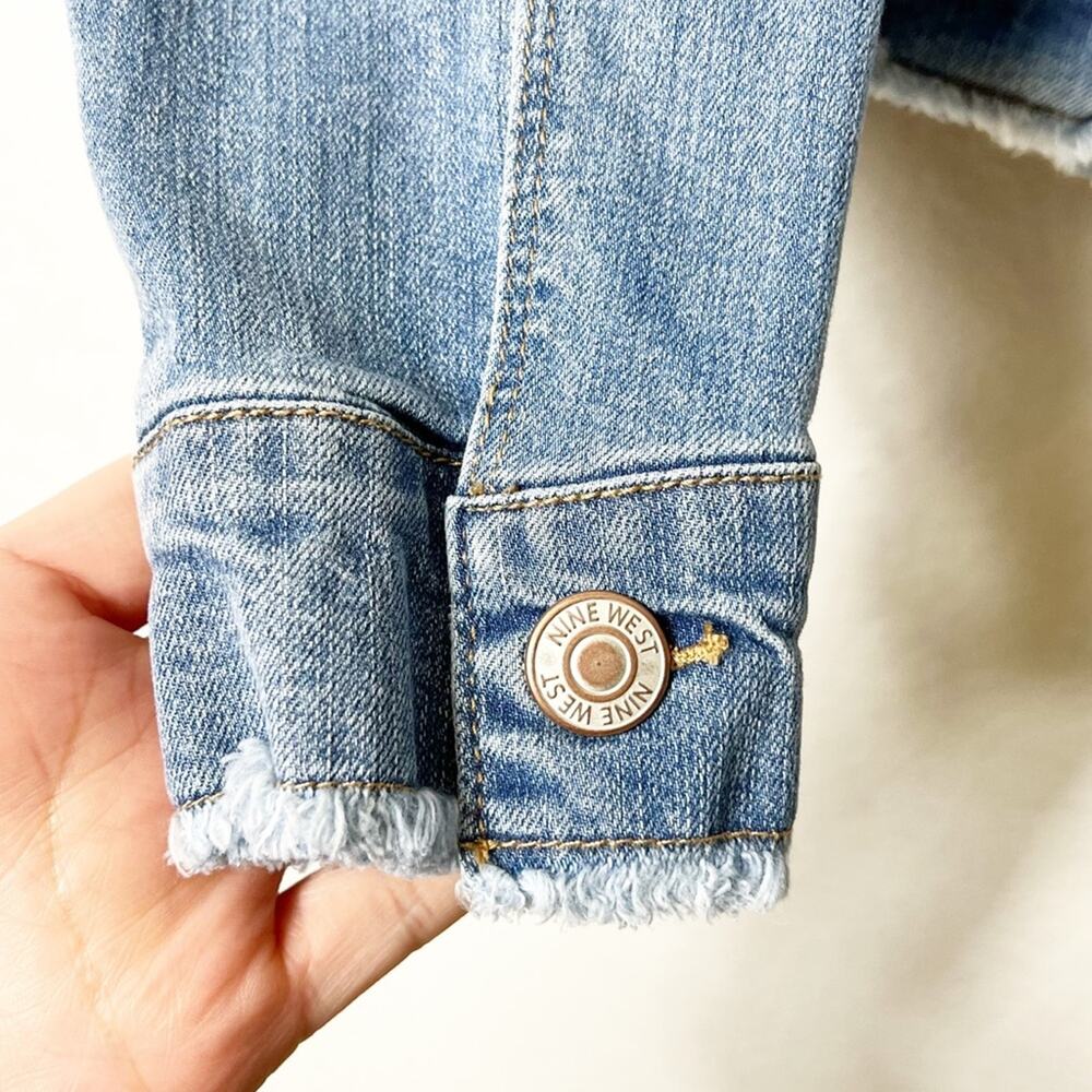 NINE WEST JEANS BLUE WOMEN SARAH JEAN JACKET SIZE SMALL COLOR WINDHAM NEW - Picture 3 of 7
